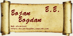 Bojan Bogdan vizit kartica